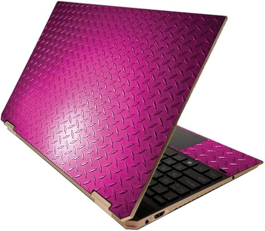 MightySkins Skin for HP Spectre x360 15" (2020) - Pink Diamond Plate | Protective, Durable, and Unique Vinyl Decal wrap Cover | Easy to Apply, Remove, and Change Styles | Made in The USA