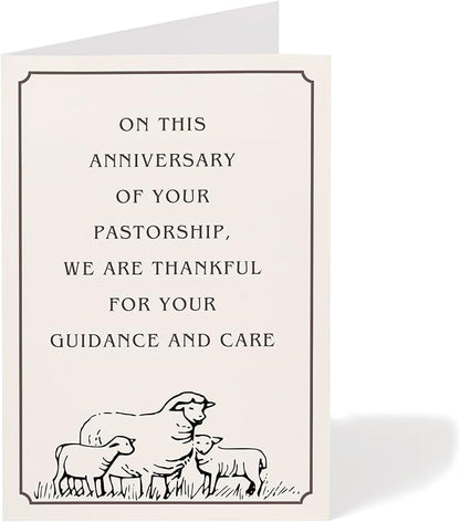 M Market On Mainstreet Pastor Cards, 5x7 inches, Single Card with Envelope, Made in USA (Shepard Anniversary)