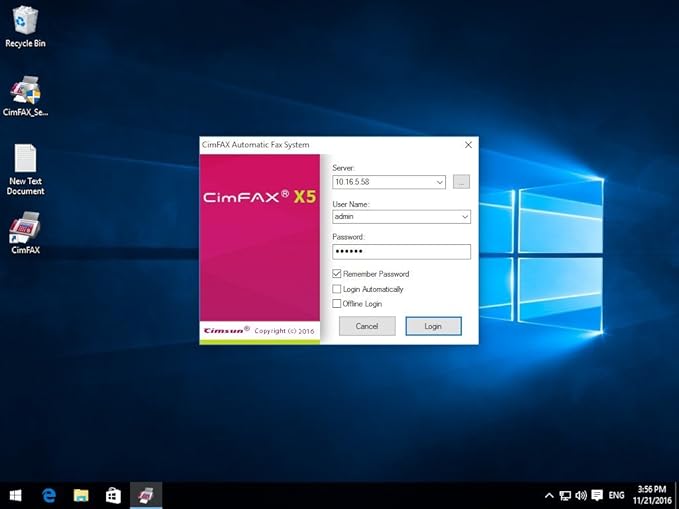 CimFAX B5 Paperless Fax Machine Fax from PC/Mobile Fax2email Fax Software All-in-one Fax System 10 Users Fax Server