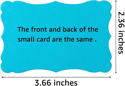 120 Pieces Small Mini Business Cards Vintage Assorted Colors Blank Note Gift for Business Cards, Gift (5 Blue)