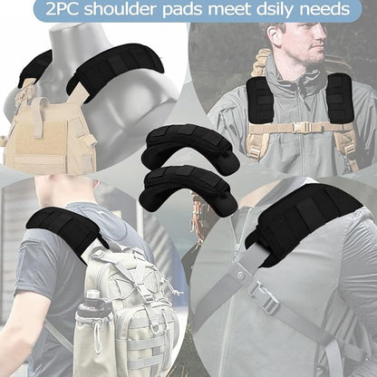 2Pcs Thick Cushioned Shoulder Pads, Anti-Slip Design and Breathable Mesh Pads for Shoulder Strap,Soft and Comfortable