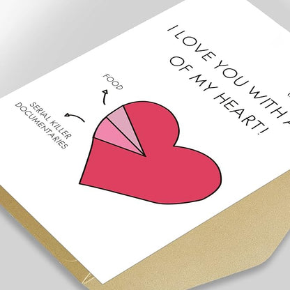 Funny Anniversary Card for Boyfriend, Humorous Valentines Day Card, Almost of My Heart Card, Naughty Birthday Card