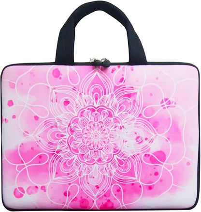 11 11.6 12 12.5 inch Laptop Carrying Bag Chromebook Case Notebook for Apple MacBook Air Samsung HP DELL Lenovo Asus (Pink Mandala)