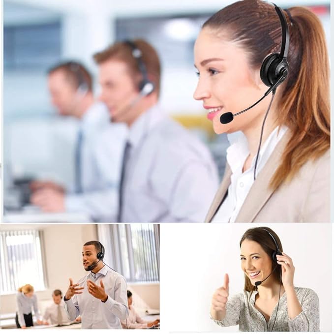 Cosyplus 2.5mm Telephone Headset Monaural with Noise Cancelling Microphone for DECT AT&T ML17929 Vtech Panasonic KX-T7630 Polycom Clarity XLC3.4 Office IP and Cordless Dect Phones（T10）