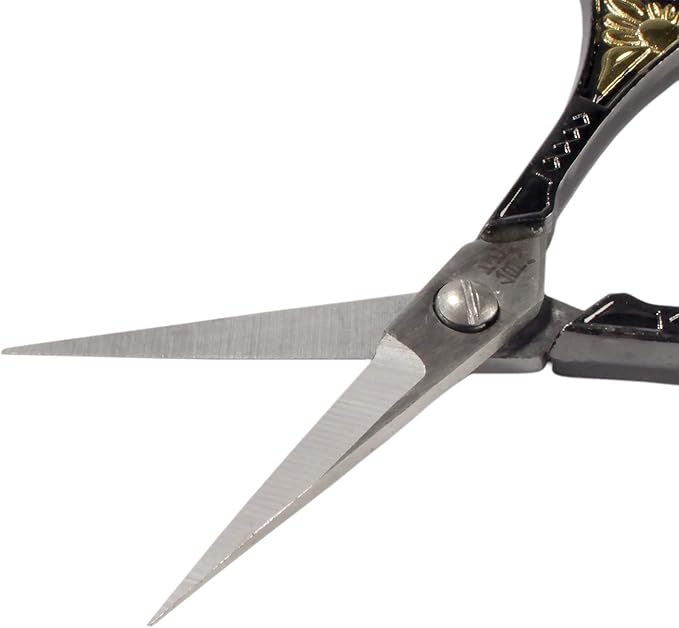 JubileeYarn Sun Motif Embroidery Craft Scissors - Black - 1 Scissor