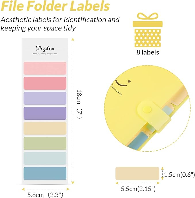 SKYDUE Folder, Accordion Document Organizer, Letter A4 Paper Expanding File Folder Pockets (1, Banana)