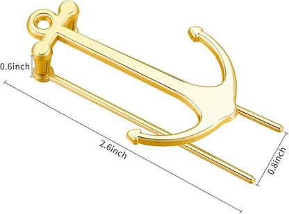 Creative Anchor Bookmark for Reading Hands Free Metal Bookmark Page Holder Book Holder Students Teachers Graduation Gifts School Office Supplies (Golden)