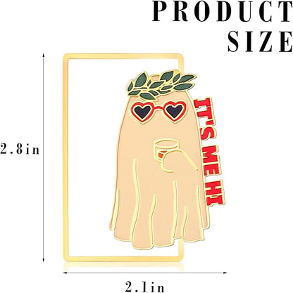 Funny Bookmarks for Women Men Music Lover Gifts Metal Book Marker Bulk Personalized Bookmark Gold Cute Cool Bookmarks Easter Gifts for Book Lovers Taylor Merch Coworker Reader Adults