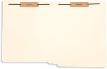 50 End Tab Fastener File Folders - Reinforced Straight Cut Tab - Designed to Organize Standard Medical Files and Office Documents - Letter Size, Manila, 50 Pack
