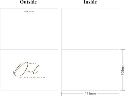 LADY&HOME Set of 2 Wedding Day Cards to Dad and Mom,To My Dad and Mom on My Wedding Day Card (C2:Dad & Mom)