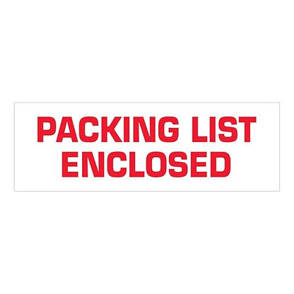 Aviditi Tape Logic 2 Inch x 110 Yard 2.2 Mil Red/White, Heavy Duty Packing Tape, "Packing List Enclosed" 6 Pack, Perfect for Packing, Shipping, Moving, Home and Office