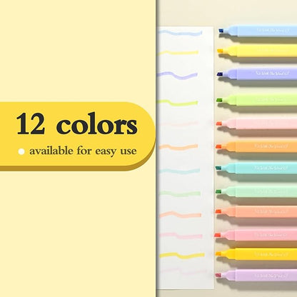 12 Pack Bible Highlighters and Pens No Bleed， Aesthetic Cute Highlighters， Highlighters Assorted Colors Quick Dry Marking Pen Study Journaling Office School Supplies (classical)