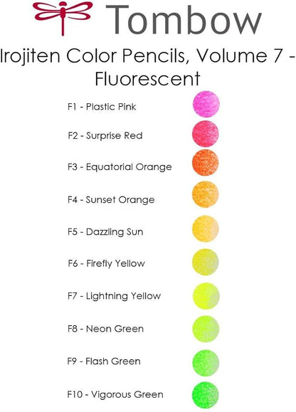 Tombow 51527 Irojiten Colored Pencil Dictionary Set, Seascape, Set of 30. Beautifully Crafted Wax-Based Colored Pencils with Enamel Finish