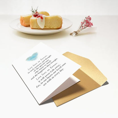 Sympathy Card, Bereavement Card, Condolence Card, Sorry for Your Loss Card, Thinking of You Card, Sympathy Card for Loss of Pet or Loved One, Love Lives On Forever Poem Card