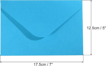 PATIKIL Mini Envelopes, 50 Pack Gift Cards Business Cards Envelope for Invitation Graduation, Blue