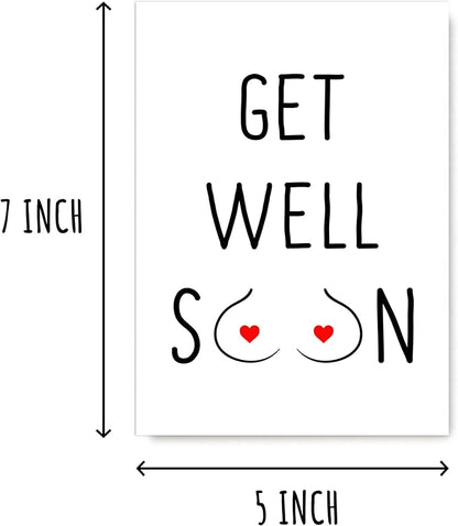 Get Well Soon Card - New Boob Card - Card For Her - Gift For Friend - Breast Card - Breast Surgery Card - Breast Reconstruction Card