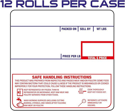 CEPRICO - CAS 8040 Scale Labels | 12 Rolls for CAS Scales | CAS lst-8040 Printing Scale Label | Quality for CAS Digital Scale | UPC Safe Handling | CAS lp 1000 | 500 Labels for Scales | Try It