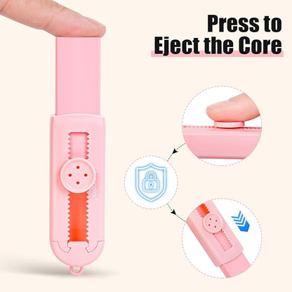 Pencil Erasers,Retractable Erasers for Pencils - 4+1 Pack Rubber Erasers (Pink)