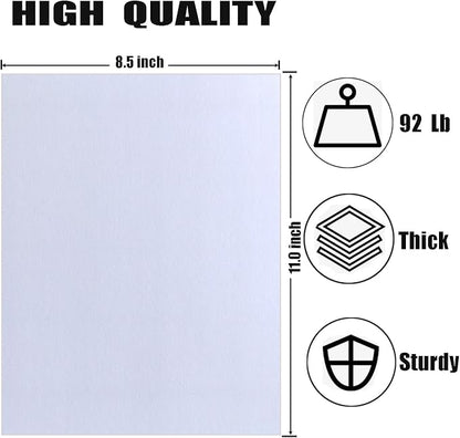 Baisunt 25 Pack 8.5x11 White Cardstock Paper Blank Thick Heavyweight 92lb Card Stock for Making Greeting Cards, Invitations cards, Scrapbook, DIY Craft