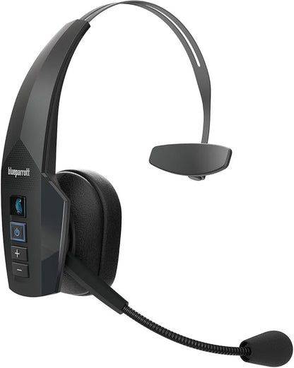 BlueParrott B350-XT Noise Cancelling Trucker Bluetooth Headset – Updated Design with Industry Leading Sound & Improved Comfort, Extended Wireless Range - Ideal for Anyone On-The-Go, Black