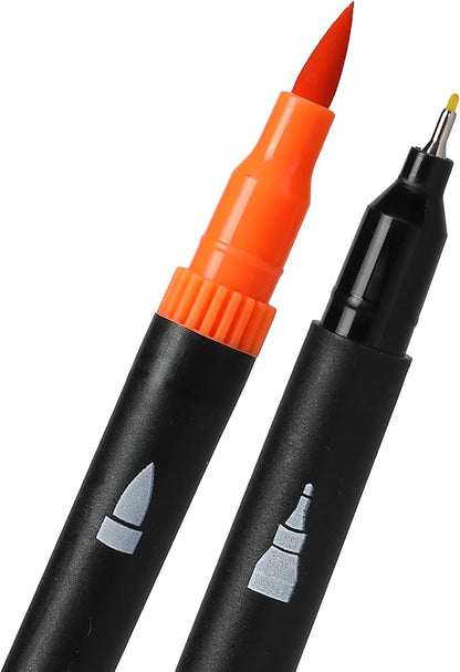 Mr. Pen- Dual Tip Brush Pens, 12 pcs, Morandi & Vintage, Adult Coloring Markers, Brush Tip Markers, Dual Tip Markers, Art Markers for Adults, Coloring Markers for Adults, Brush Markers