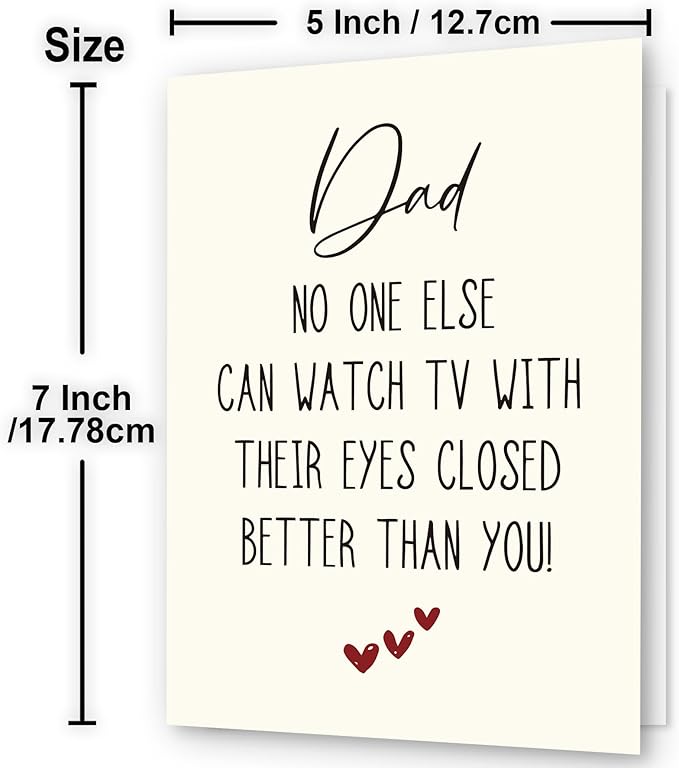 Hqulpr-Funny Birthday Cards For Dad, Birthday Cards For Men Funny Unique, Funny Fathers Dad Card, Birthday Card For Dad Funny, Birthday Cards For Dad From Daughter, Son