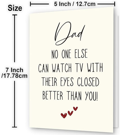 Hqulpr-Funny Birthday Cards For Dad, Birthday Cards For Men Funny Unique, Funny Fathers Dad Card, Birthday Card For Dad Funny, Birthday Cards For Dad From Daughter, Son