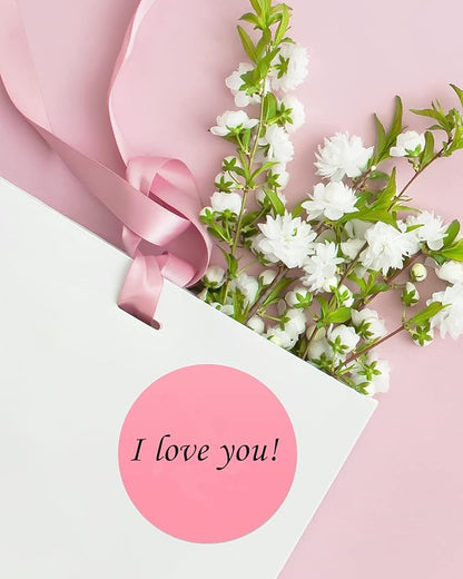 Hybsk 2 inch Circle Color Direct Thermal Stickers Shipping Labels for Barcodes,Name Tag,DIY Logo Design,QR Code,Inventory– Compatible with Zebra,Rollo,Munbyn,and More-750 pcs (2 inch,Pink)