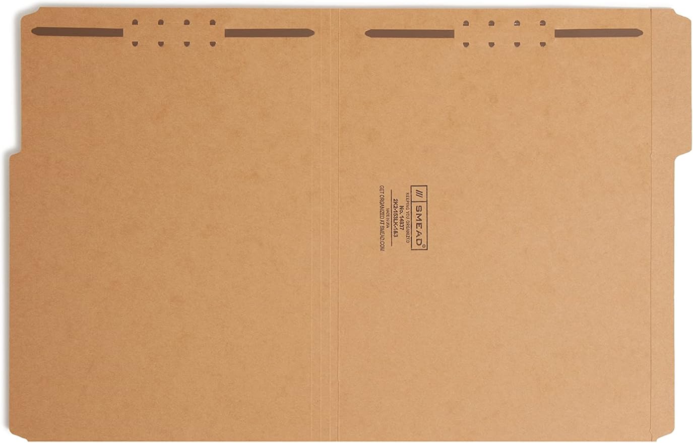 Smead Fastener File Folder, 2 Fasteners, Reinforced 1/3-Cut Tab, Letter Size, Kraft, 50 per Box (14837)