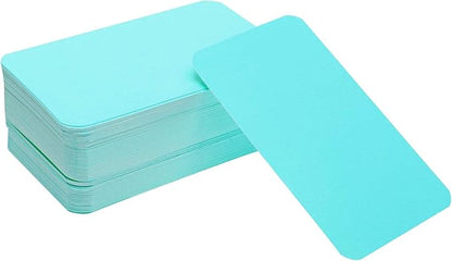 Penta Angel 100 Pcs Mini Paper Blank Gift Notes Cards DIY Craft Small Word Business Message Cards (Light Blue)