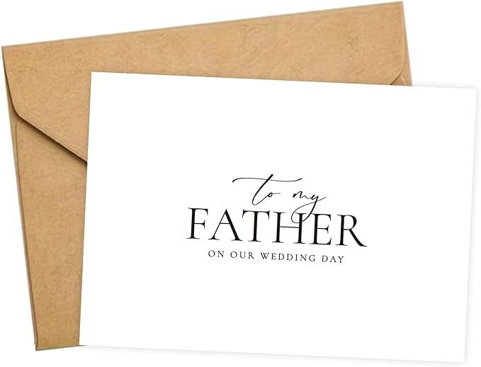Wedding Day Card for Father, Father Of The Bride/Groom Gifts, To My Father On Our Wedding Day. （Father A）