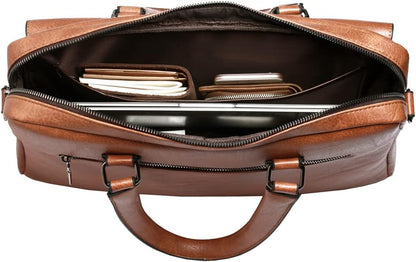 Hebetag Small Leather Sling Shoulder Bag Messenger Pack for Men Women Outdoor Travel Business