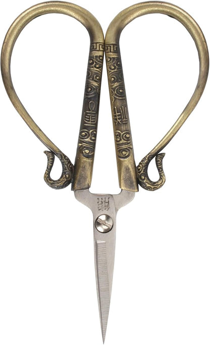 JubileeYarn Classic Chinese Small Embroidery Craft Scissors - Bronze - 1 Scissor
