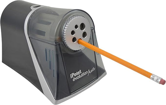 Westcott Electric iPoint Evolution Axis Heavy Duty Classroom Pencil Sharpener, Black and Silver