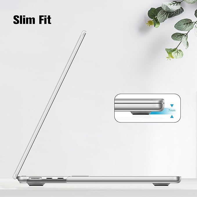 Fintie Case for MacBook Air 13.6 Inch A3113 A2681 (2022 2023 2024 Release) - Snap On Hard Shell Cover for MacBook Air 13.6" M2 M3 Chip with Liquid Retina Display and Touch ID (Frost Clear)
