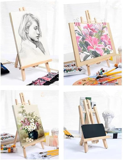 2PCS 17 Inch Desktop Easel, Party Easel, Wooden Easel - Versatile Tabletop Art Display Stand for Creative Projects and Events