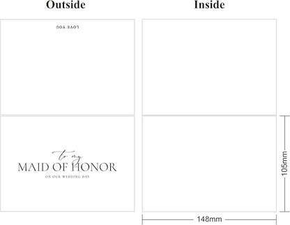 LADY&HOME To My Maid Of Honor On My Wedding Day Card,Bridesmaid Thank You Card Wedding Day Bridesmaid Proposal (Black Foil,Maid Of Honor)