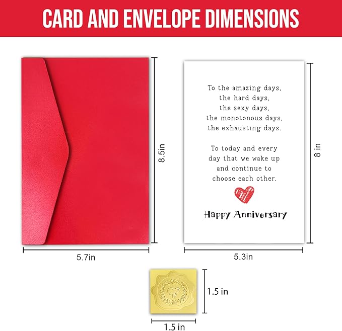 Happy Anniversary Card for Boyfriend Husband, 1st 2nd 3rd Anniversary Card from Girlfriend Wife (To the Amazing Hard Sexy Days)