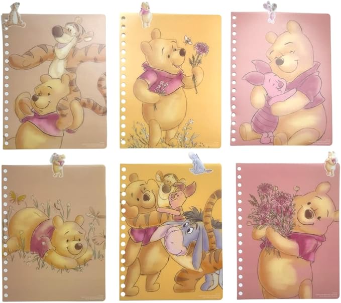 Innovative Designs Disney Winnie the Pooh Tab Journal Notebook, Spiral Bound, 144 Lined Pages, 8 x 7 inches