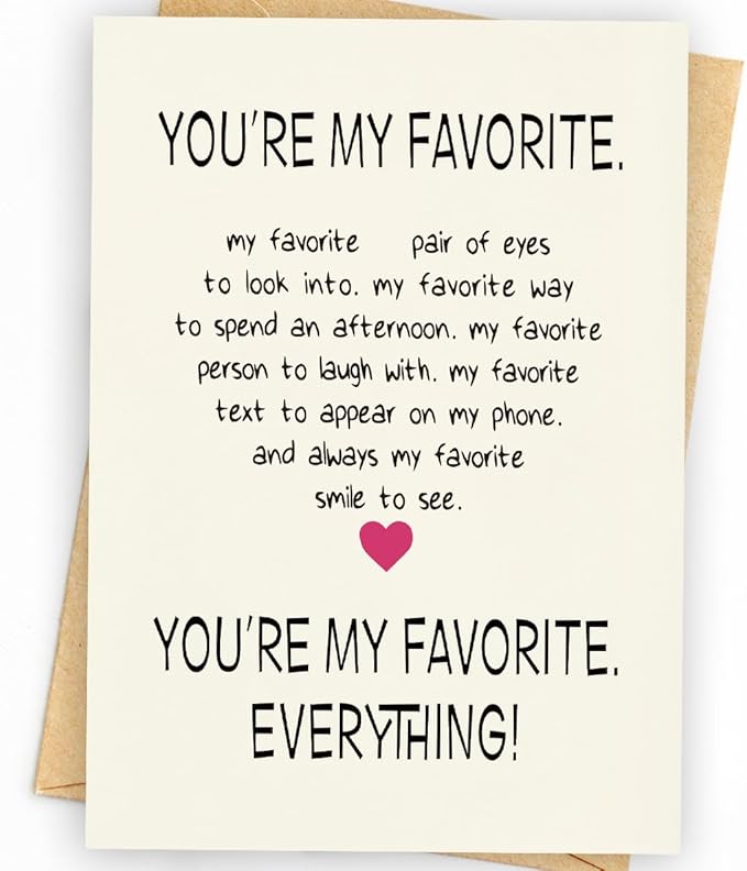 Anniversary Card for Husband, Birthday Card Him, Funny Greeting Card for Men & Boyfriend, Premium 400gsm Cardstock