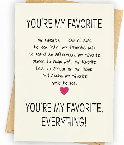 Anniversary Card for Husband, Birthday Card Him, Funny Greeting Card for Men & Boyfriend, Premium 400gsm Cardstock