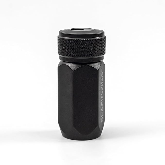 Blackwing One-Step Long Point Sharpener, German Steel Blade, Machined Aluminum, Compact Design, Black