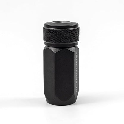 Blackwing One-Step Long Point Sharpener, German Steel Blade, Machined Aluminum, Compact Design, Black