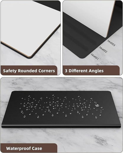 Small Dry Erase Board with Stand for Desk, Portable Reusable Desktop Notepad, 9.5 * 6.6in Memo White Board,Office Home Supplies Desk Accessories MH770 (Blue)