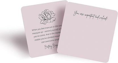 Dessie 60 You Are Important Encouragement Motivational Quote Cards. Inspirational Positive Affirmations. Post-It Note Size Cards with Envelopes and Sealing Stickers. Appreciation Cards. Thoughtful