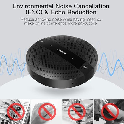 PC Microphone Speaker Business Conference USB Speakerphone for Skype, Webinar, Call Center