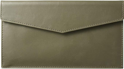King Jim 1994LUOori Document Case, Envelope Size, Synthetic Leather, Leather Festival, U, Olive