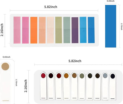 Lysas 1600pcs Page Markers, Morandi Sticky Index Tabs, Transparent Sticky Note Tabs Colored Writable and Repositionable Book Flags Tabs, Aesthetic Strip Index Tabs, 8 Sets