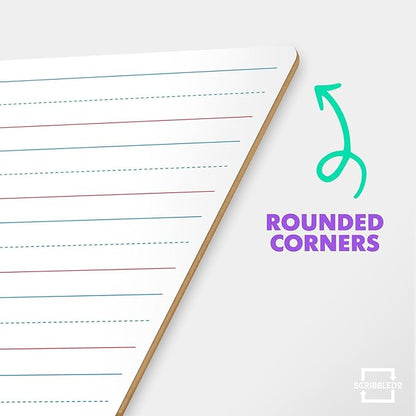 2 Pack Double Sided Whiteboard Lined Dry Erase Board for Kids Ruled Writing Board Handwriting Practice for Kids Small White Board 9x12 Dry Erase Board Lines Education Teacher Supplies