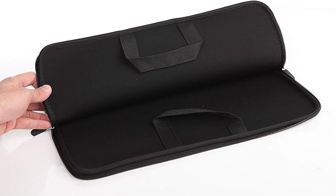 13.3-Inch to 14-Inch Laptop Sleeve Case Neoprene Carrying Bag with Hidden Handles for MacBook/Notebook/Ultrabook/Chromebooks (Pink Butterfly)